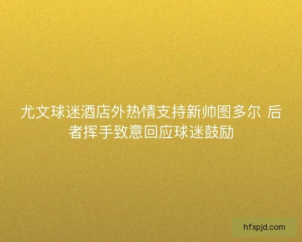 尤文球迷酒店外热情支持新帅图多尔 后者挥手致意回应球迷鼓励